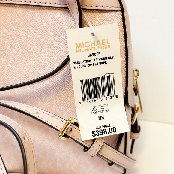 Michael Kors JAYCEE XS MINI Convertible Backpack MK Light Powder Blush - Picture 8 of 12